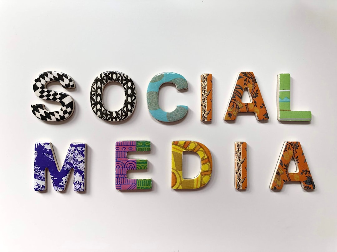 Services Social Media in Colorful Alphabets